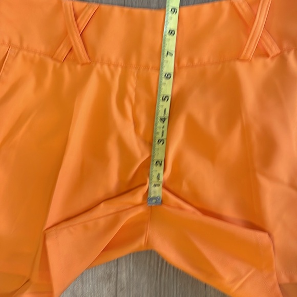 Adidas Orange Climalite shorts. Size 4.  NWOT - Picture 6 of 10